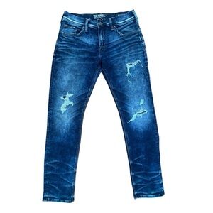 👖 Silver Jeans Co. Allan Joga Jeans | Distressed Stretch Denim | Men’s 32x32